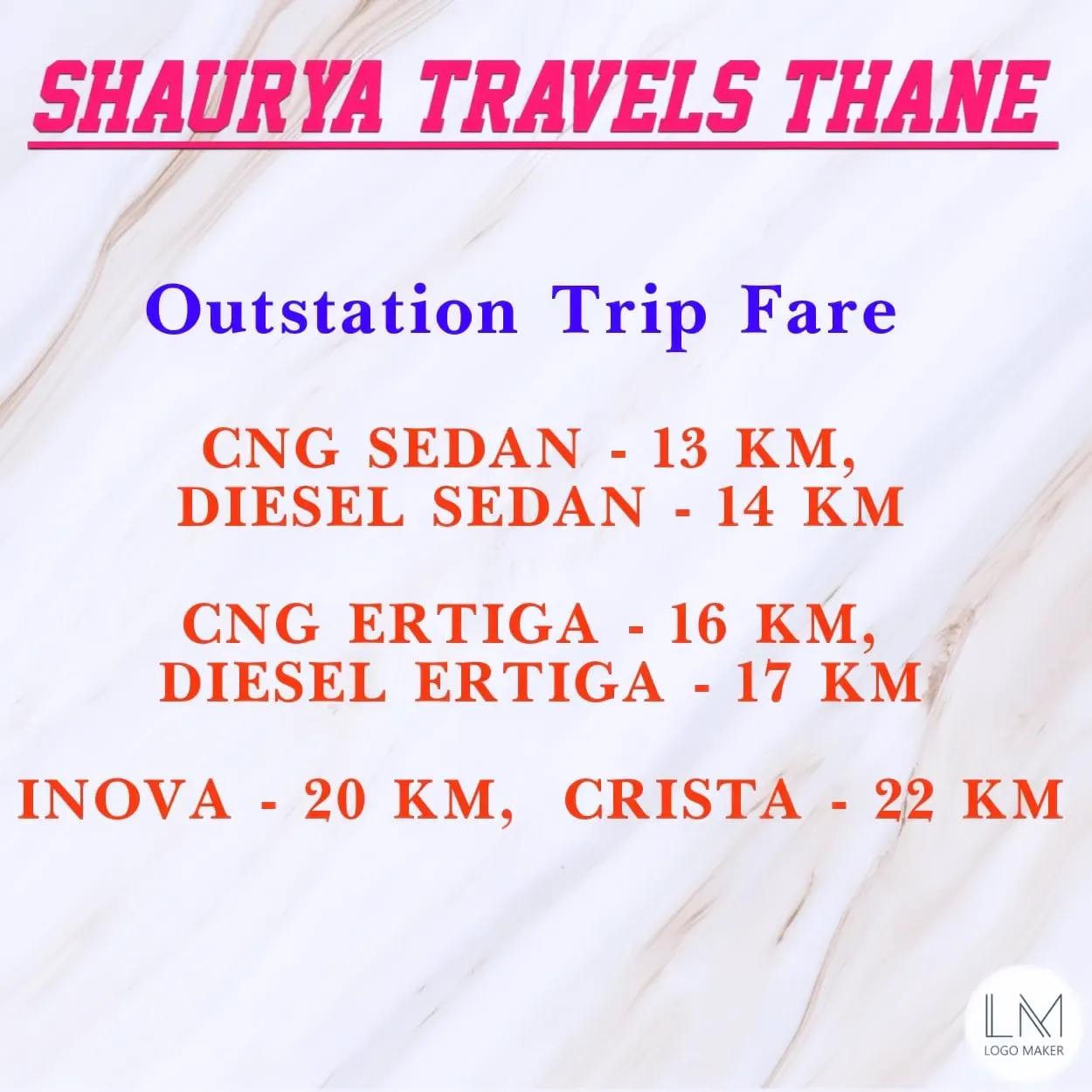 Outstation Rental Taxi and Cab